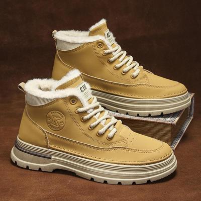 High Top Martin Boots Men's Outdoor Casual Sports Trendy Shoes with Plush Warm Cotton Shoes