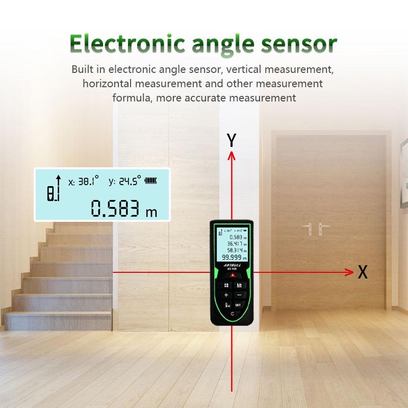 ARTBULL Green Laser Rangefinder With angle display 70m 100m 120m rechargeable Laser Distance Meter measure tape