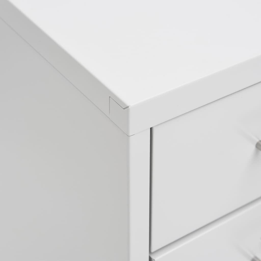 Grey Filing Cabinet with Casters 28 x 41 x 109 cm Metal