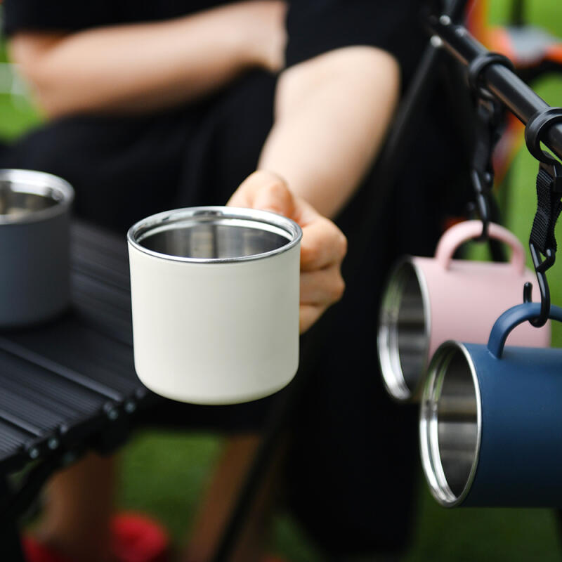 Camping Kitchen Double Stainless Steel Mug Insulated Cup 1+1 430ml