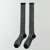 One-Piece Korean Style Polka Dot Silk Mesh Slouch Socks - Women's High Top Thin JK Lolita Calf Socks