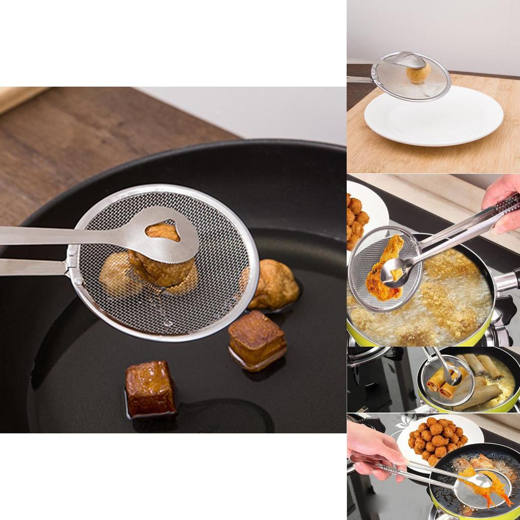 Versatile And Timeless Multi-function Filter Spoon With Clip For Cooking Tasks