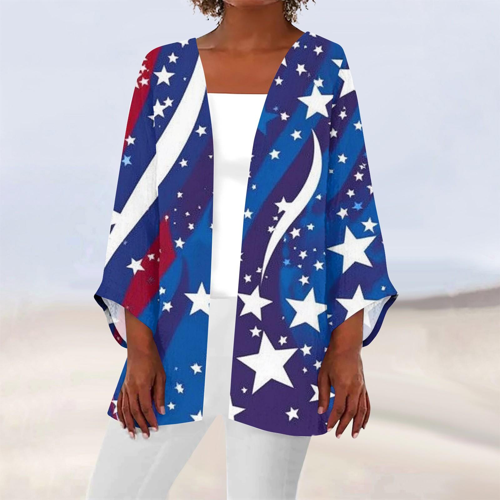 

Женская повседневная модная легкая куртка средней длины с принтом, кардиган L