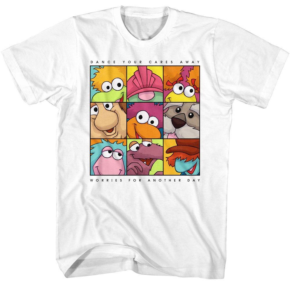 

Fraggle Rock - 9 Character Dance - Short Sleeve - Adult - T-Shirt 4XL