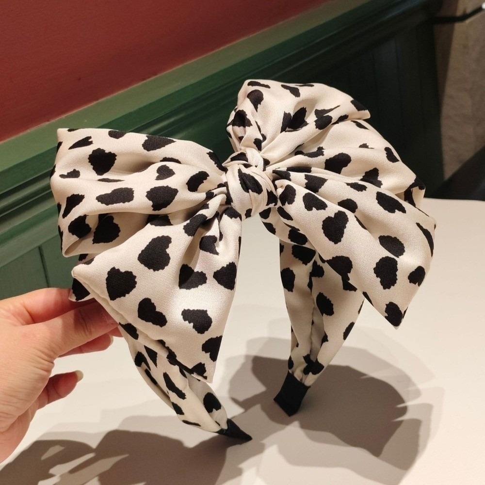 Heawear Bow Headband Multi Layer Large Bow Hairbands Vintage Bow Hair Clips Women