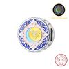 New Copper Designer Charms Fit Design Bracelet Necklace Diy Glow-In-The-Dark Mystery Sun Moon Pool Bead For Women Birthday Celebration Jewelry