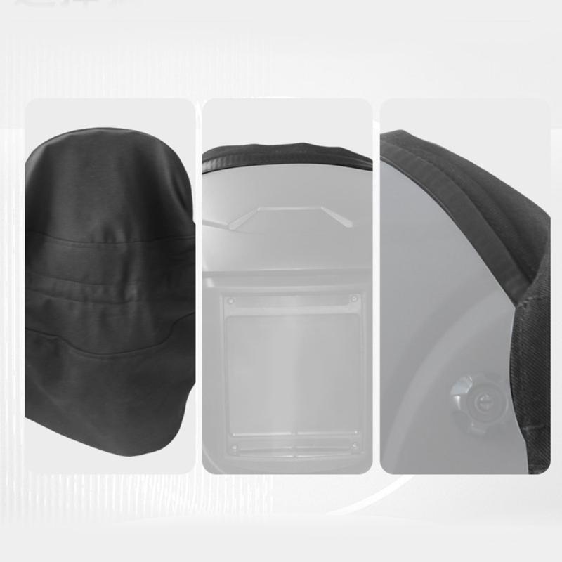 Industrial Welding Helmet Protective Cap Ergonomic Push In Clip Design Leather Fabric Construction Wide Coverage