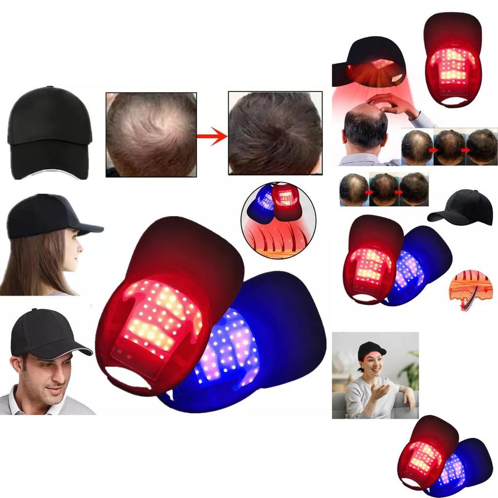 Led Red Laser Blue Light Therapy Hair Growth Cap Fast Regrowth Anti Hair Loss