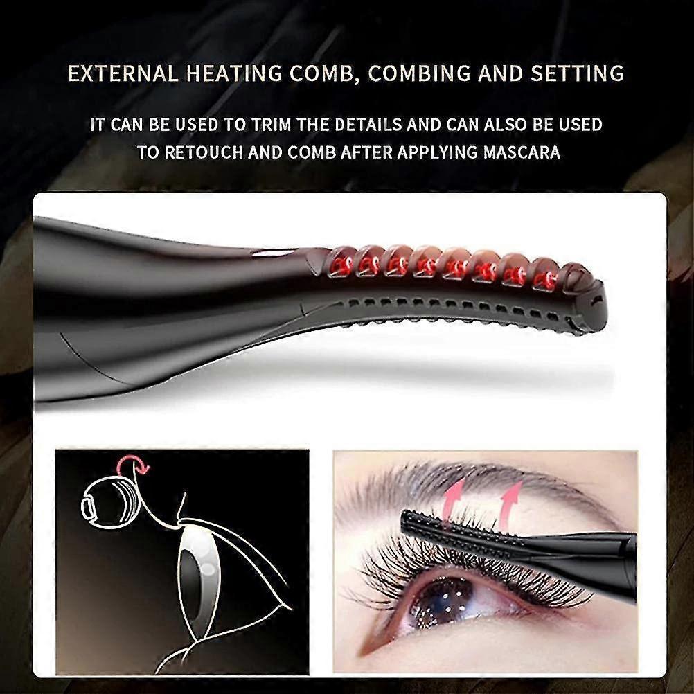 2-in-1 Heated Eyelash Curler, Portable Electric Eyelash Curler, 3-stage Temperature Adjustment