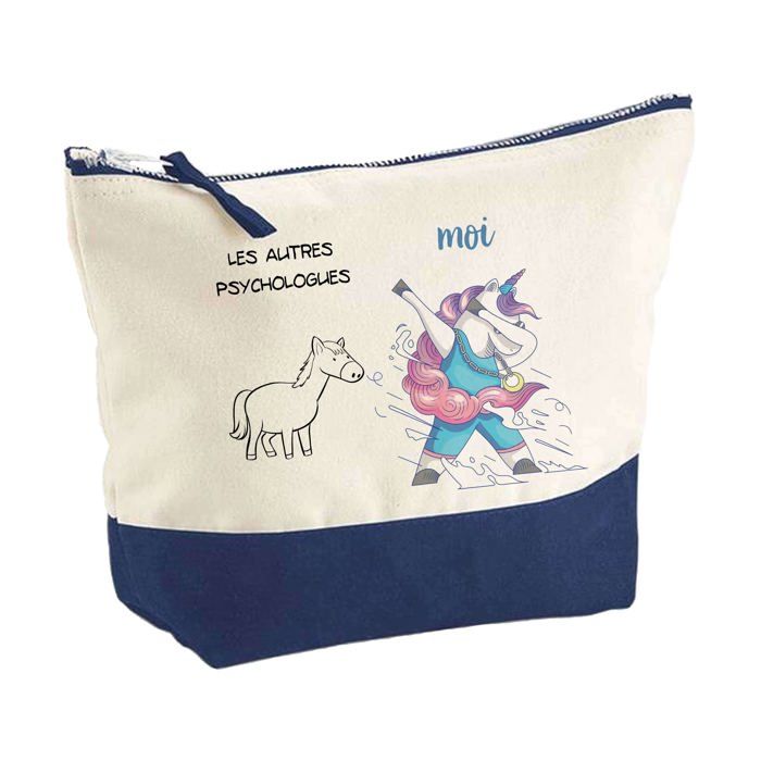 Trousse de maquillage - PLANETEE - Psychologues Les Autres vs Moi - Grand format - Coton - Impression HD