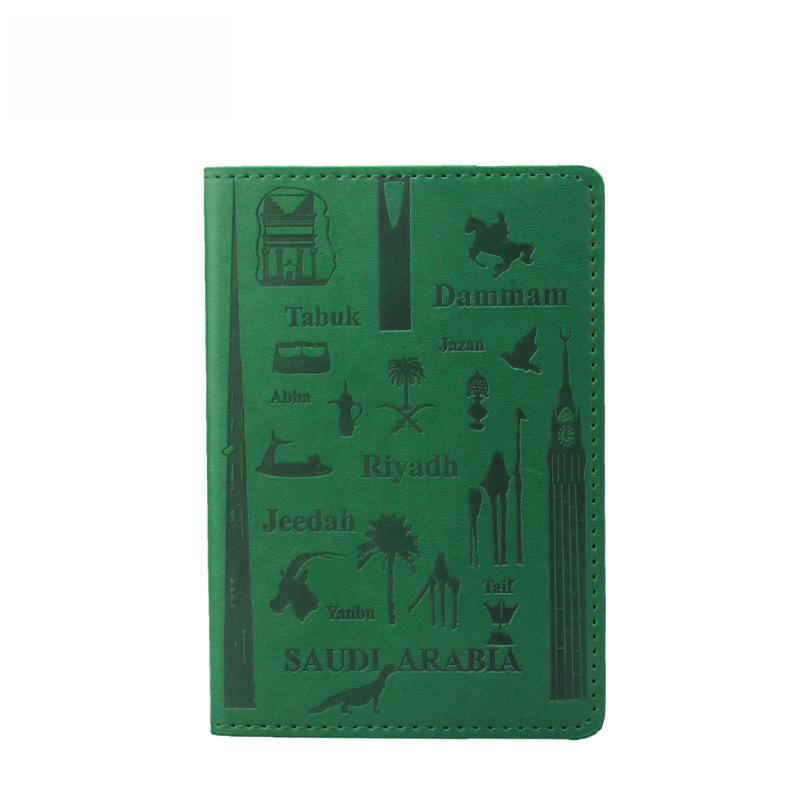 Middle East City Pattern Passport Holder: Saudi & UAE Design featuring King Tower