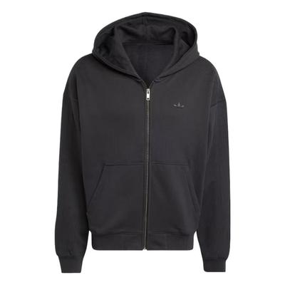 Bluza z kapturem Premium Essentials zapinana na zamek czarna męska streetwear JC9579