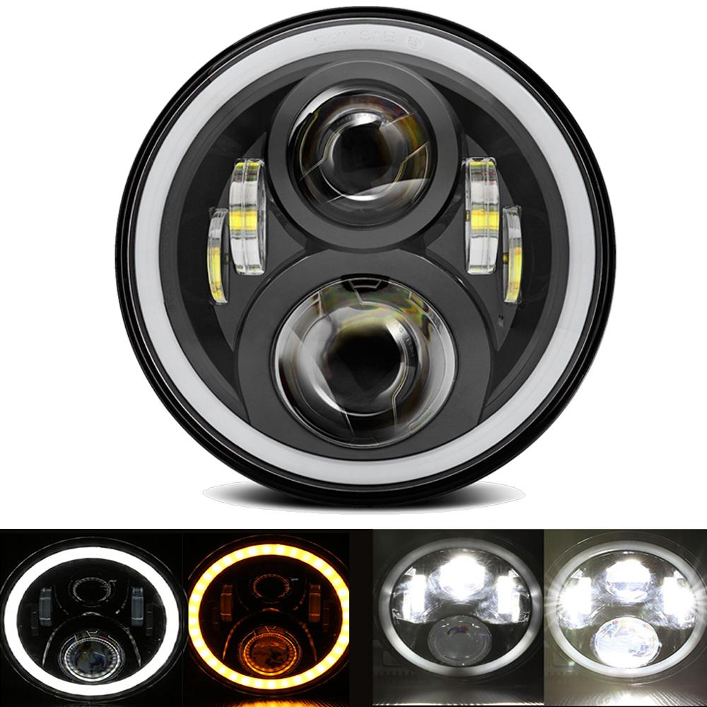 Universeller 7-Zoll-LED-Scheinwerfer für Auto und Motorrad DRL H4 Scheinwerfer für Harley BMW Yamha Honda 7" Scheinwerfer