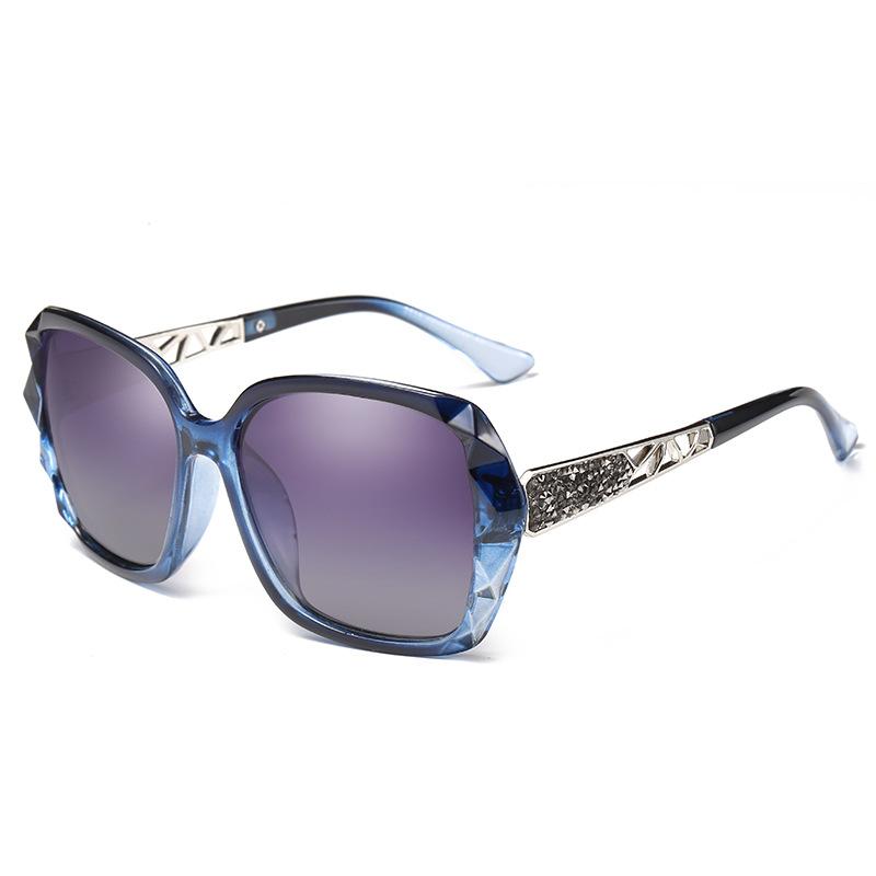 New European and American fashion polarized sunglasses women's large frame colorful series sunglasses anti-ultraviolet tide