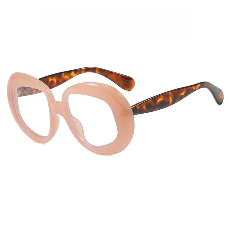 1pc Women's Round Red Green Flat Mirror Cute and Beautiful Winter Accessories Christmas Gift School Street Party Glasses