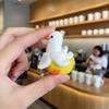Wear-Resistant Clicker Toy Keychain 3D Printed Banana Duck Keychain Mini Fidget Toy  Students
