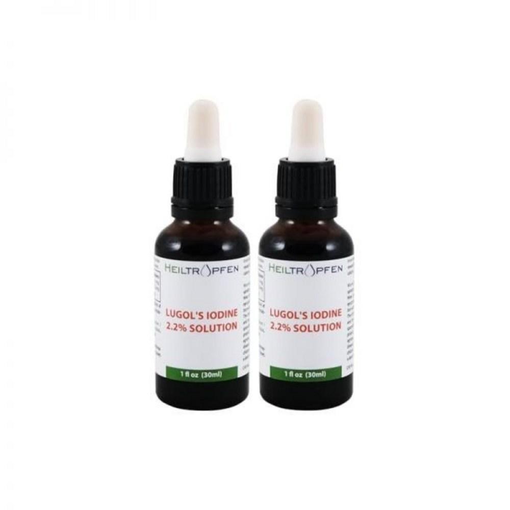 2x 2,2% Lugolsche Jodlösung 2 Stück 1 fl oz 30 ml Abgestufte Inhaltsstoffe Von Drittanbietern getestet Lugol Zwei-Flaschen-Set hergestellt mit Jod und Kaliumiodid