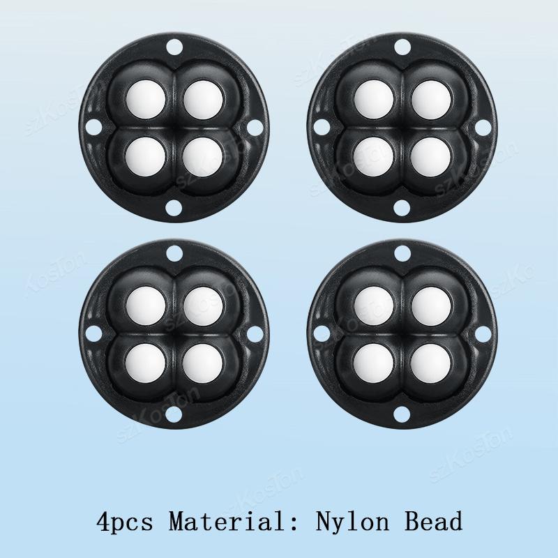 1Pcs Non Punching Adhesive Furniture Ball Universal Pulley Household Mobile Base Accessories Trash Can Bottom Small Wheel