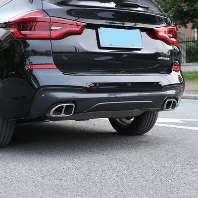 2Pcs Car Rear Trunk Tail Throat Frame Cover Exhaust Pipe Decoration Exterior Accessories For BMW X3 G01 2018    2022