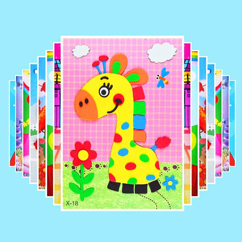 5/10/20 גיליונות מדבקות קצף EVA תלת-ממדיות מצוירות מעורבות אקראיות, מדבקות דקורטיביות מקצף ליצירה עצמית, מתנות למסיבה, מזכרות, פרסים למשחקים ZYF