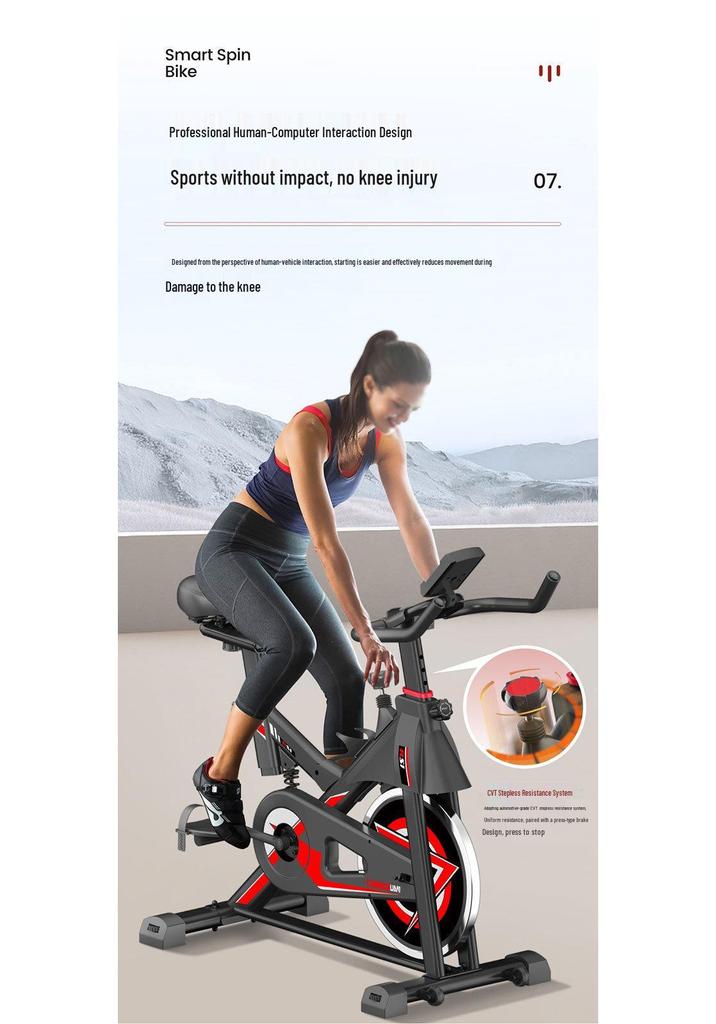 Shock-Absorbing Indoor Exercise Bike with Magnetic Control