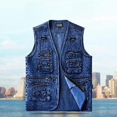 Men's Denim Vest 2024 Summer and Autumn Sleeveless Men's Vest Jacket Designer Vest Men's Clothing