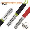 Fishing Grinding File Hook Sharpener Sharp Anti-skid Portable Three Grooves Diamond Stone for Camping