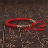 Tibetanisches Buddhistisches Glücksarmband Unisex Geflochtenes Rotes Fadenseil Verstellbar King Kong Knoten Armbänder für Damen Herren Armreifen Schmuck
