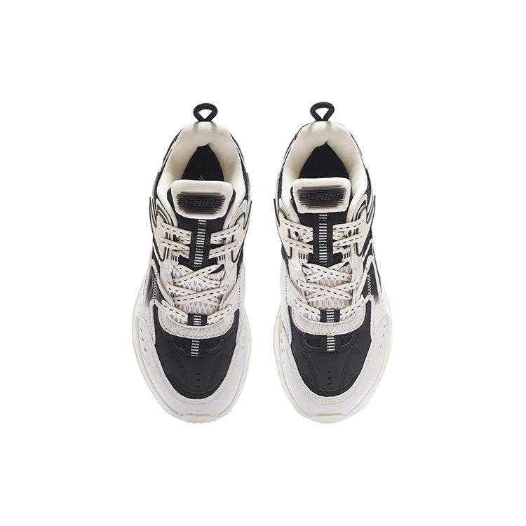 new LiNing Spacetime Cushioning Low Top Sports Casual Shoes Women's White Black