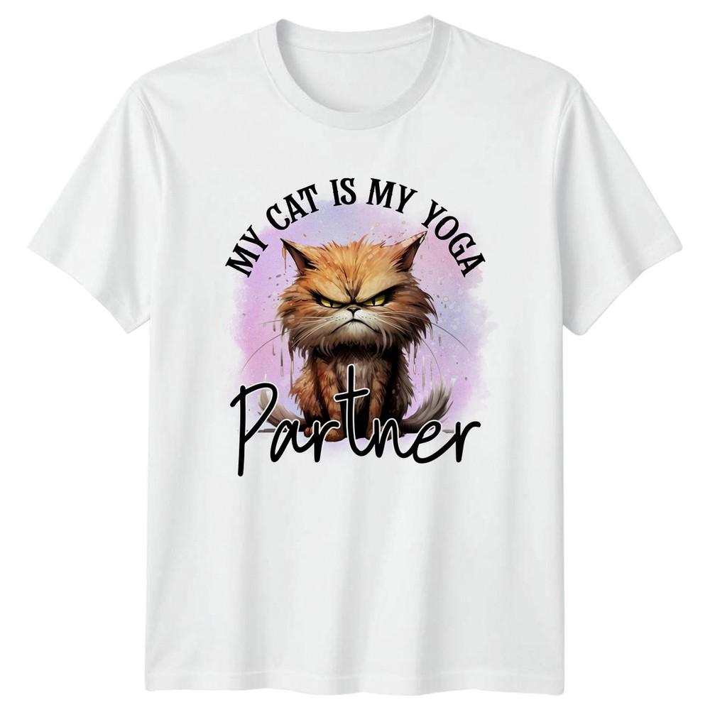 My Cat Is My Yoga TShirt Yoga Cat Cat Lover Birthday Gift For Him And Her S