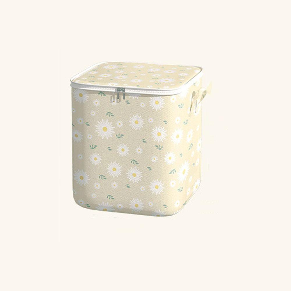 Gift Foldable Quilt Storage Bag with Handles Daisy Closet Organizer Dust-proof Moisture-proof Storage Containers