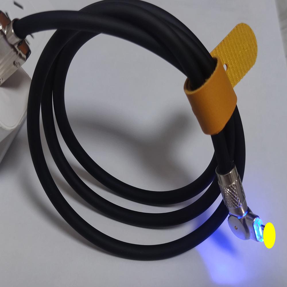 120W Zinc Alloy 180° Rotatable Type-C Super Fast Charging Data Cable, 6A