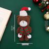 Christmas Blush Bear Plush Keyring with Scarf - Cute One-Piece Bag Charm Toy Gift