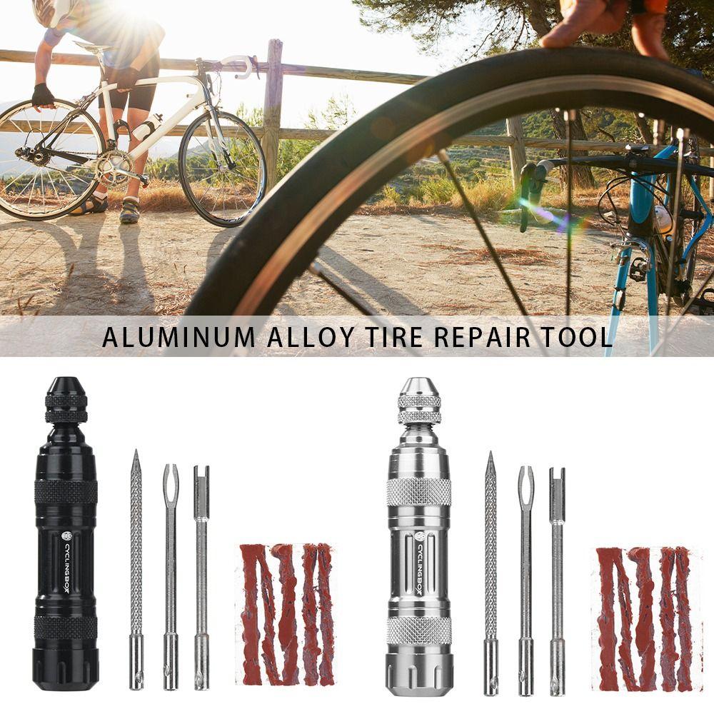 

Flat Fix Patch Drill Tyre Plug Puncture Bicycle Tubeless Tire Repair Tools Sealant Rubber Stripe