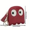 1PC Cute Cartoon Head Layer Cowhide Coin Purse Clutch Mini Creative Zipper Coin Purse Keychain Ladies Coin Purse