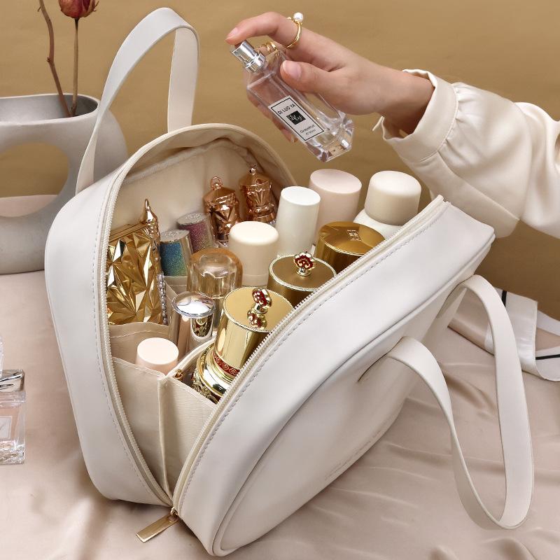 Pu cosmetic bag large capacity ins style high value portable travel large capacity high sense large storage bag