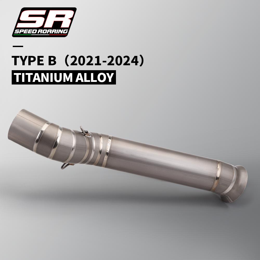 Slip On For CFMOTO 800MT 800 Mt CF800-5A 2021 2022 Motorcycle Exhaust Escape Moto Modify Titanium Alloy Middle Tube Link Pipe