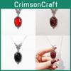 Vintage Rode Kwarts Ketting Met Zilverkleurige Afwerking Voor Feestkleding En Unisex Modeaccessoire