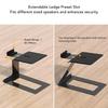 Desktop Speaker Stands with EVA Pads Carbon Steel Desktop Speaker Risers for Small Medium Computer Speakers