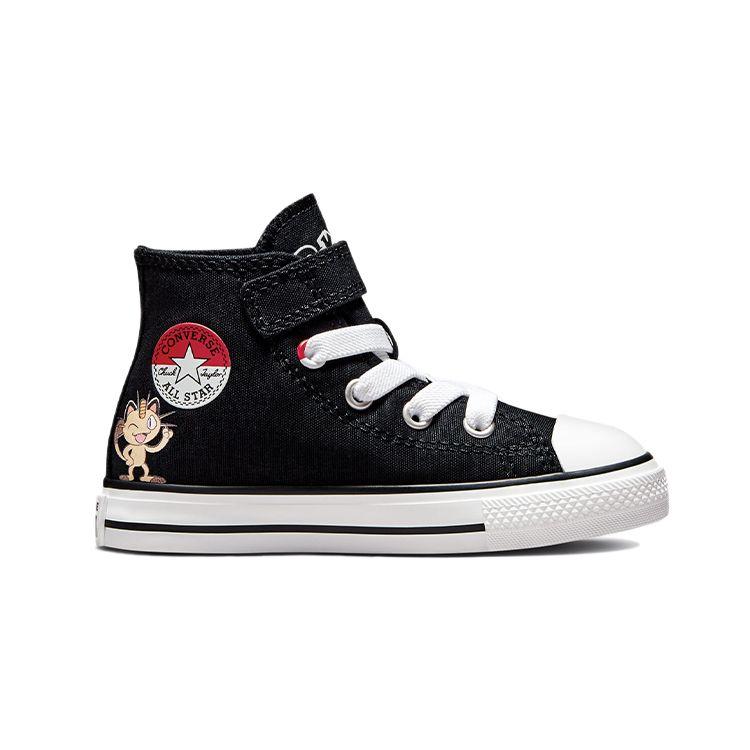 Pokemon x Converse Chuck Taylor All Star High TD Erste Partner Baby Sneaker Schwarz Multi Weiß A01229C
