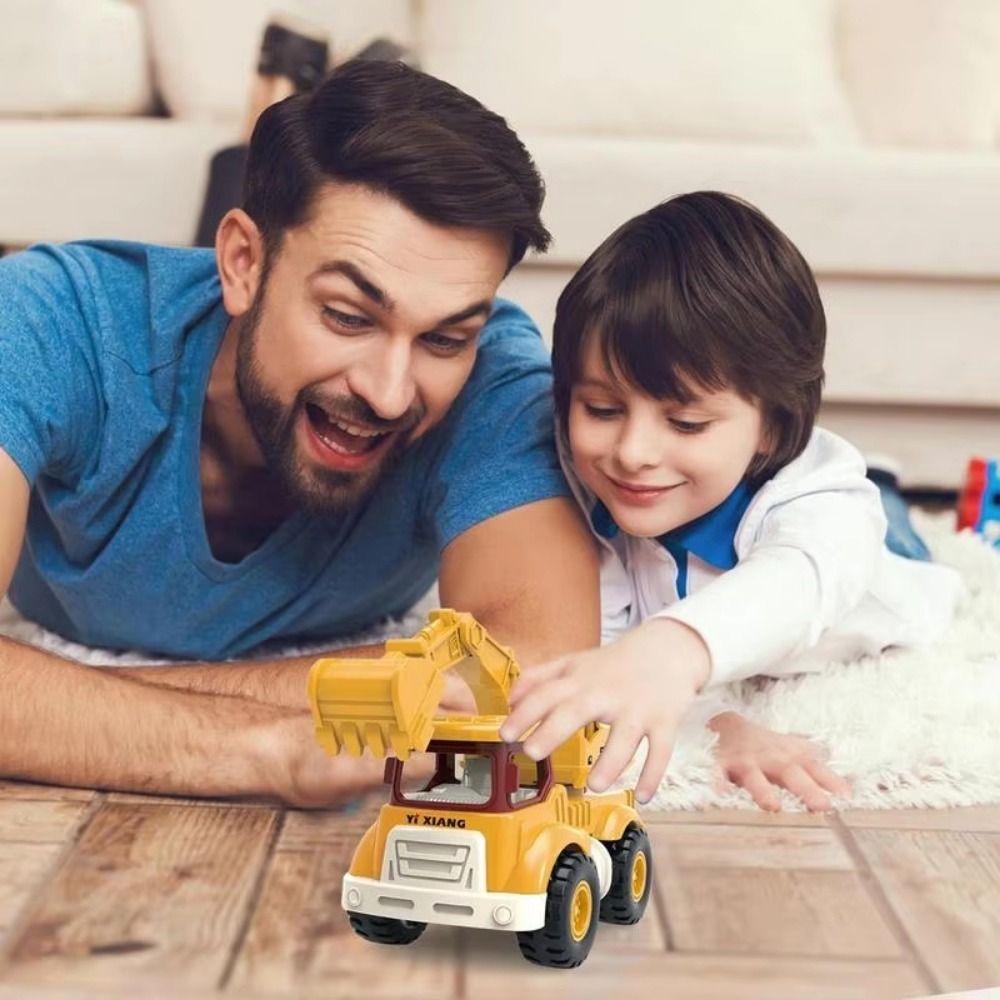 Inertial Driving Construction Trucks Multipurpose Function Excavator Toy Inertia Car Toy  Kids Play