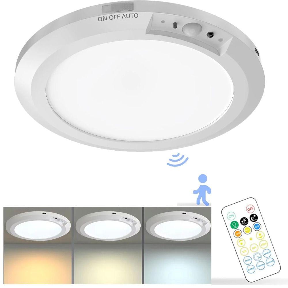 Round Ceiling Light Wireless Induction Night Light Easy To Install LED Closet Lamp  Entrance