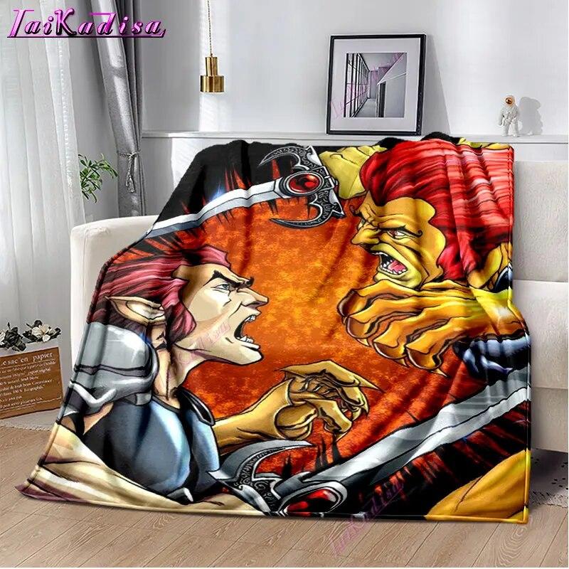 Thundercats Throw Blanket Cartoon Soft Cover Lightweight Warm Cartoon Blankets for Kidsroom Bedroom