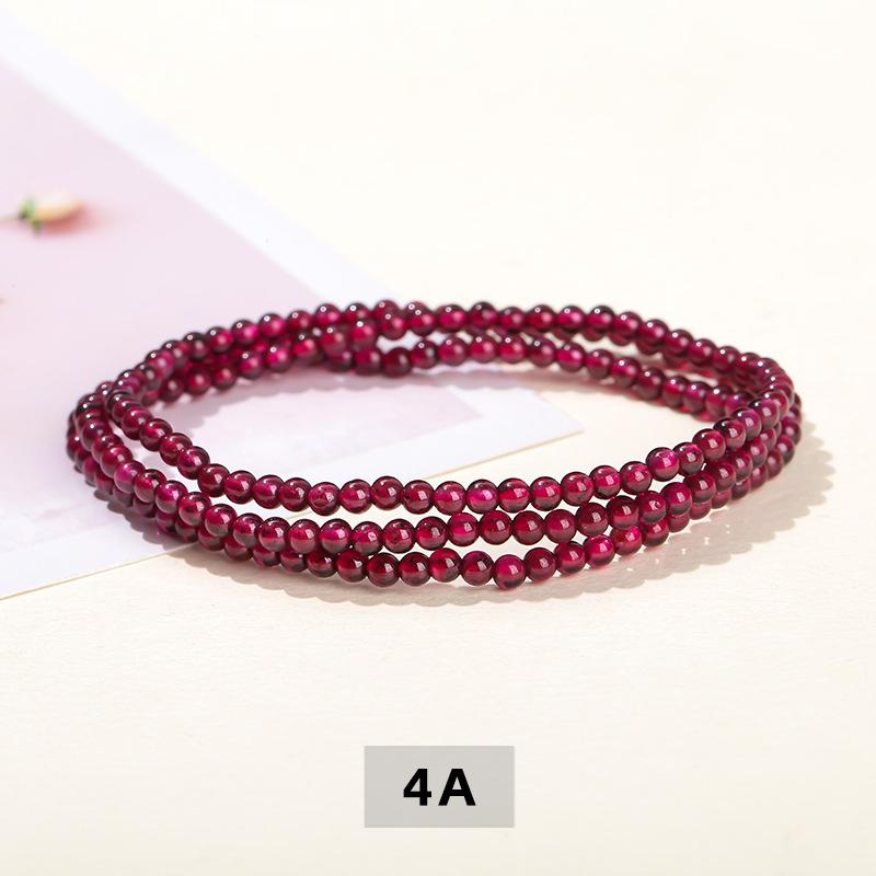 

Цзиндэ Натуральный Кристалл Многорядный Браслет из Каменных Бусин 4 мм Коллекция Подарок Size as per Product Name