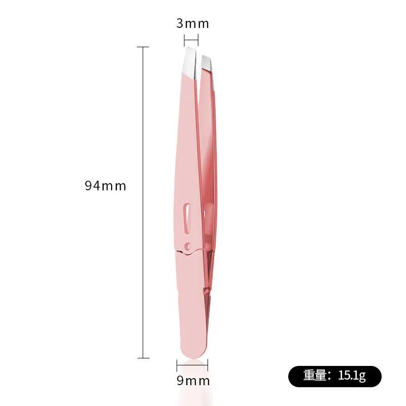 High-Quality Eyebrow Tweezer Colorful Hair Beauty Fine Hairs Puller Stainless Steel Slanted Eye Brow Clips Removal Makeup Tools