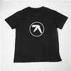 Male Funny Present Fashion Aphex Twin Short Sleeves Men's Black T-Shirt Men T Shirt Print Cotton Short Sleeve T-shirt