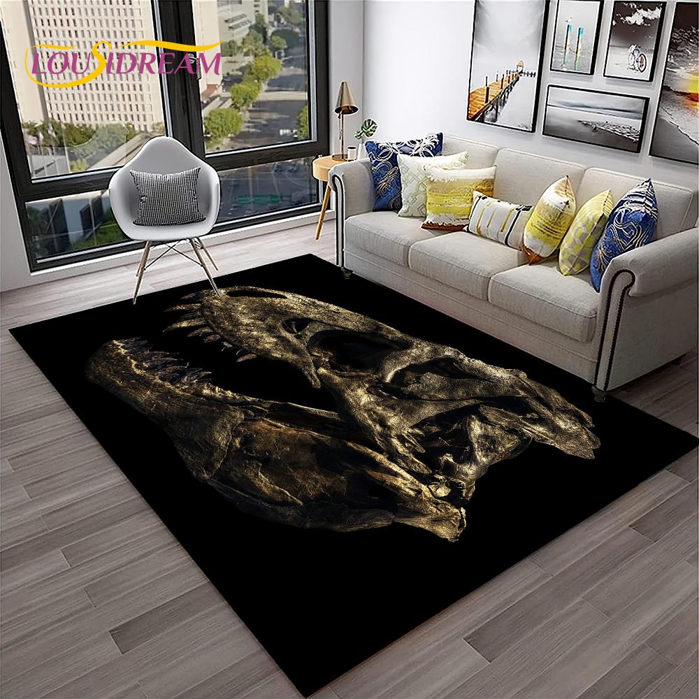 Animal Fossil Dinosaur 3D Series Carpet HD Rug for Home Living Room Bedroom Sofa Doormat Decor,kids Area Rug Non-slip Floor Mat