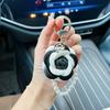 Bag Charm Creative Camellia Rose Pearl Chain Car Elegant Flower Decorative Accessory Bag Hanger Pendant Small Gift