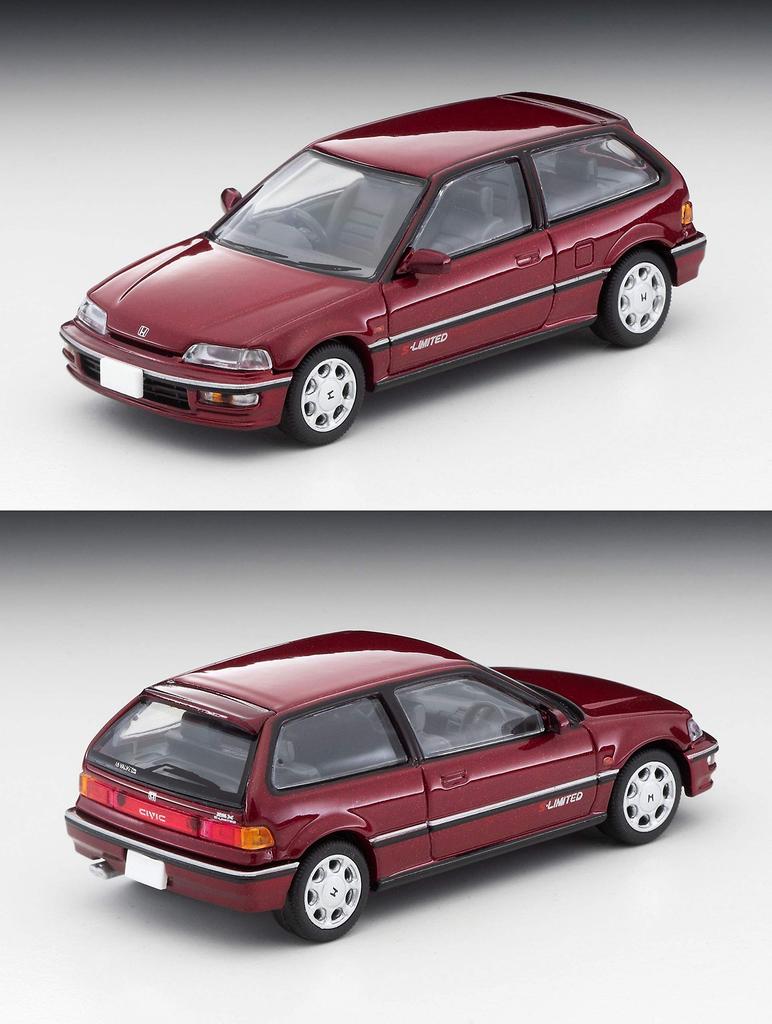 Tomytec Tomica Limited Vintage Neo Scale Honda Civic 25X Red Metallic Finished Model 1/64 LV-N207b S-Limited