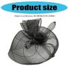 Handcraft Fascinator Hat Hairhoop With Tulle Flower Adjustable Headwear For Bridesmaid Bridal Shower Formal Event Props